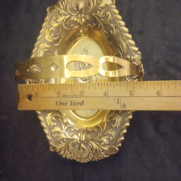 Vintage Bronze Silverplated Tarnish Resistant Filagree Basket EUC - Picture 9 of 9